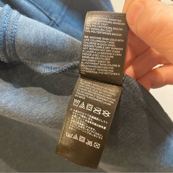 THE NORTH FACE Sz S  High Low Rounded Hem Open Front Pockets Jersey Knit Jacket - Picture 5 of 8